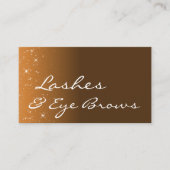 Braun Beige mit Glitzer Stars Beruflich Einfach Visitenkarte (Vorderseite)