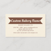 Braun Beige Moderner Koch Visitenkarte (Rückseite)