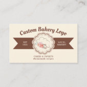 Braun Beige Moderner Koch Visitenkarte (Vorderseite)