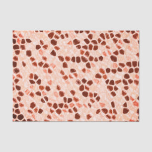 Braun Beige Pink Koralle Orange Seidenpapier