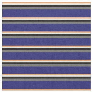 Braun, Beige, Schwarz, Dim Gray und Midnight Blue Stoff