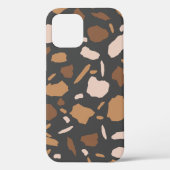 Braun, Beige, Tan und Gray Terrazzo Muster Case-Mate iPhone Hülle (Rückseite)