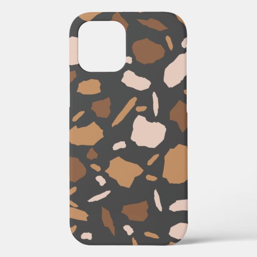 Braun, Beige, Tan und Gray Terrazzo Muster Case-Mate iPhone Hülle (Rückseite)