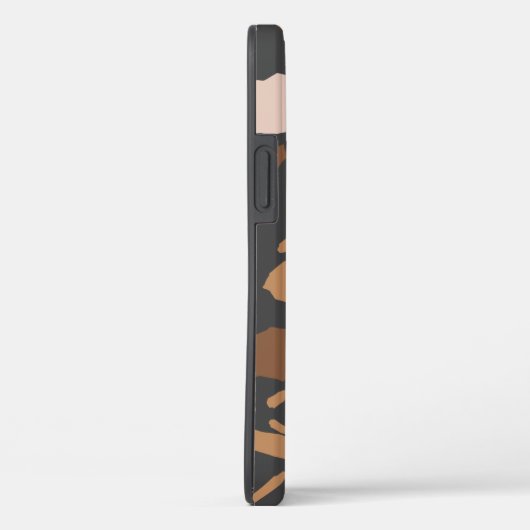 Braun, Beige, Tan und Gray Terrazzo Muster Case-Mate iPhone Hülle (Rückseite / Rechts)