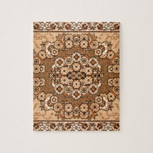 braun beige weiß orientalischer Teppich vintage Mu Puzzle