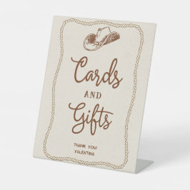 Braun Beige Western Hufeisen Karten und Geschenke Sockelschild