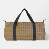 Braun Beiger Karierter Retro-Farbton Duffle Bag (Vorderseite)