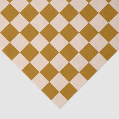 Braun-beiges Schachbrettmuster Seidenpapier (Ausschnitt)