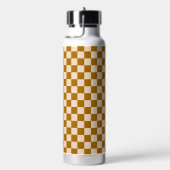 Braun-beiges Schachbrettmuster Trinkflasche (rechts)