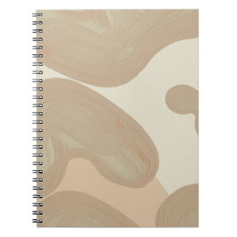 Braun bemalte Linien Notizbuch – minimalistischer  Notizblock