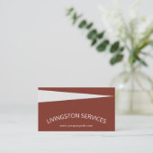 Braun, Beruflich gebogen und einfach modern Visitenkarte (Stehend Vorderseite)