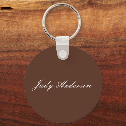 Braun Beruflich Schlicht Moderne Elegant Schlüsselanhänger (Vorderseite)