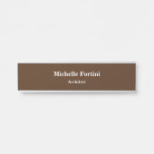 Braun Beruflich Schlicht Moderne Elegant Türschild (Vorderseite )