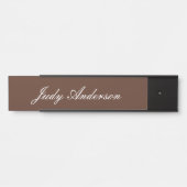 Braun Beruflich Schlicht Moderne Elegant Türschild (Vorderseite )