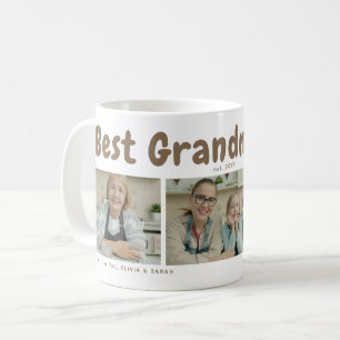 Braun Beste Oma überhaupt 3 Foto-Collage Herz Kaffeetasse