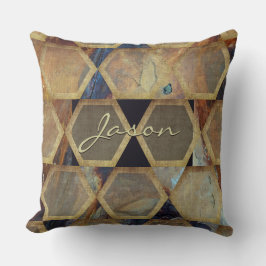 Braun Bienenästhetische Gewohnheit im Stil eines I Kissen