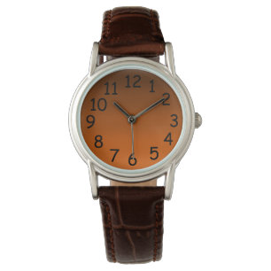 Braun bis Orange Fade Armbanduhr