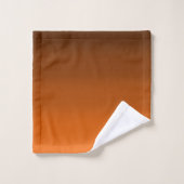 Braun bis Orange Fade Badhandtuch Set (Waschlappen)