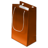Braun bis Orange Fade Kleine Geschenktüte (Rückseite Schrägansicht)