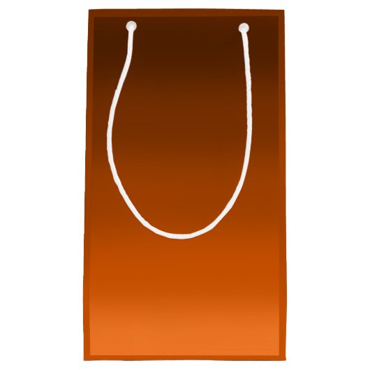 Braun bis Orange Fade Kleine Geschenktüte (Vorderseite)
