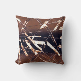 braun bis schwarz Abstrakt Kissen