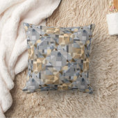 Braun/Blau Trendmuster Kissen (Decke)