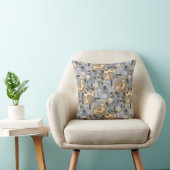 Braun/Blau Trendmuster Kissen (Stuhl )