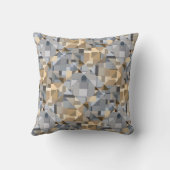 Braun/Blau Trendmuster Kissen (Rückseite)
