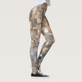 Braun/Blau Trendmuster Leggings (Rechts)