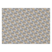Braun/Blau Trendmuster Tischdecke (Vorderseite (Horizontal))