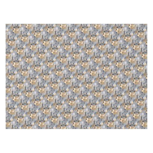 Braun/Blau Trendmuster Tischdecke (Vorderseite (Horizontal))