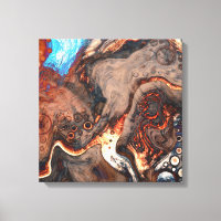 Braun, blau und orange Moderne Kunst