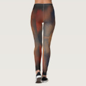 Braun, blaue Abstrakte Leggings (Rückseite)