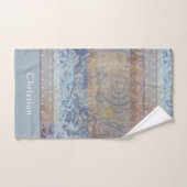 Braun blaue Ästhetik im Loft-Stil  Handtuch (Handtuch)