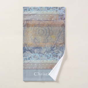 Braun blaue Ästhetik im Loft-Stil  Handtuch