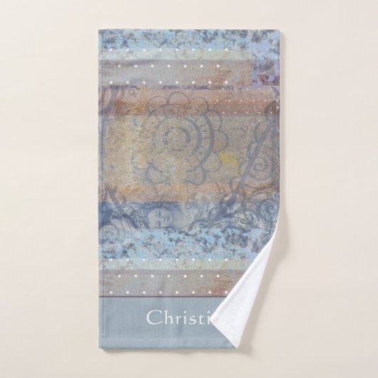 Braun blaue Ästhetik im Loft-Stil  Handtuch (Handtuch)