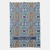 Braun-blaues Loft-Industrie-Stil Geschirrtuch (Vertikal)