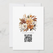 Braun-Blend-Winter-Hochzeit Einladung (Rückseite)