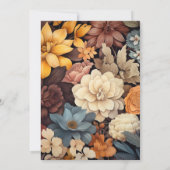 Braun-Blend-Winter-Hochzeit Einladung (Rückseite)