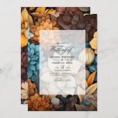 Braun-Blend-Winter-Hochzeit Einladung (Vorne/Hinten)