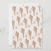 Braun Blue Kleiner Cowboy auf dem Weg Baby Dusche Einladung (Rückseite)