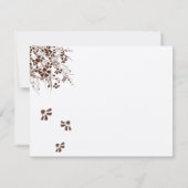 Braun-Blume-Antwort-Karte RSVP Karte (Rückseite)