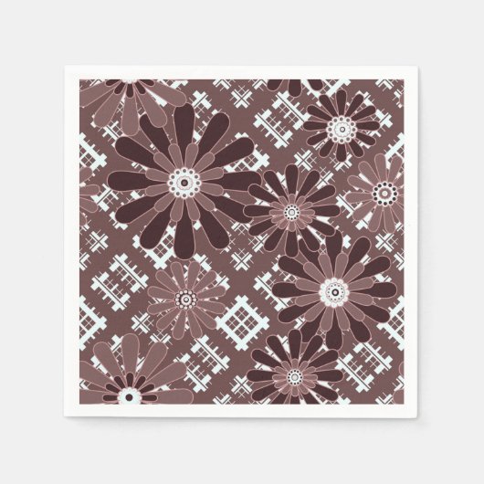 Braun, Blume Serviette (Vorderseite)