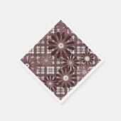 Braun, Blume Serviette (Ecke)