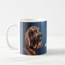 Braun-Bluthund-Ölgemälde-Tasse