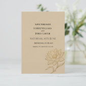 Braun Botanische Hochzeit Save The Date (Stehend Vorderseite)
