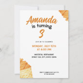 Braun-braune Eiscreme Einladung (Vorderseite)