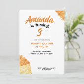 Braun-braune Eiscreme Einladung (Stehend Vorderseite)