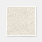 Braun-braune Rose Hochzeitsnapkins Serviette (Vorderseite)