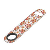 Braun-braunes Blumenmuster Speed Flaschenöffner (Vorderseite Schrägansicht)